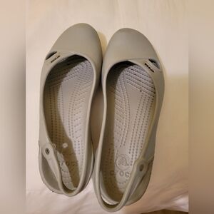 Silver Mary Jane Crocs